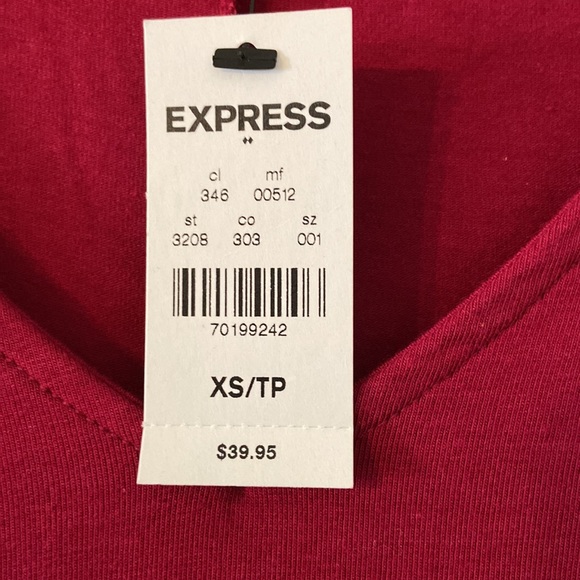 Express Dress 👗 size XS with long sleeve long 30” bust 30” brand new with tag - Picture 2 of 6
